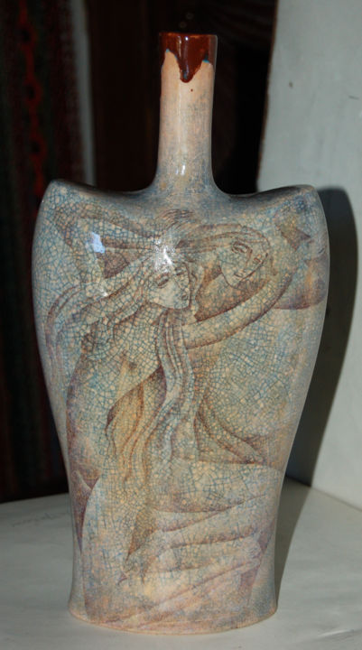Sculpture titled "полет" by Oksana Prudnikova, Original Art, Ceramics