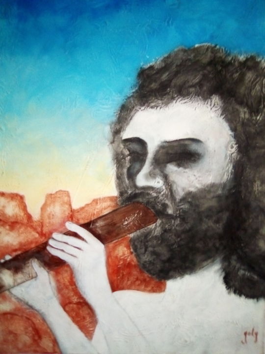 Painting titled "didgeridoo" by Pulsart, Original Artwork