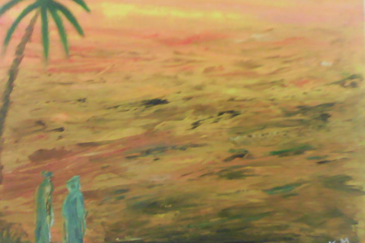 Painting titled "Sahara" by Km, Original Artwork