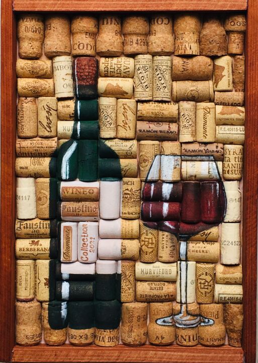 "Wine lover" başlıklı Heykel Oksana Kovalenkova (PerlaD’Arte) tarafından, Orijinal sanat, Ahşap