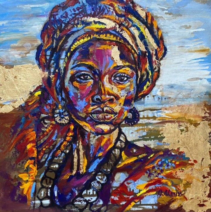 Pintura titulada "African wind" por Oksana Almiz, Obra de arte original, Oleo