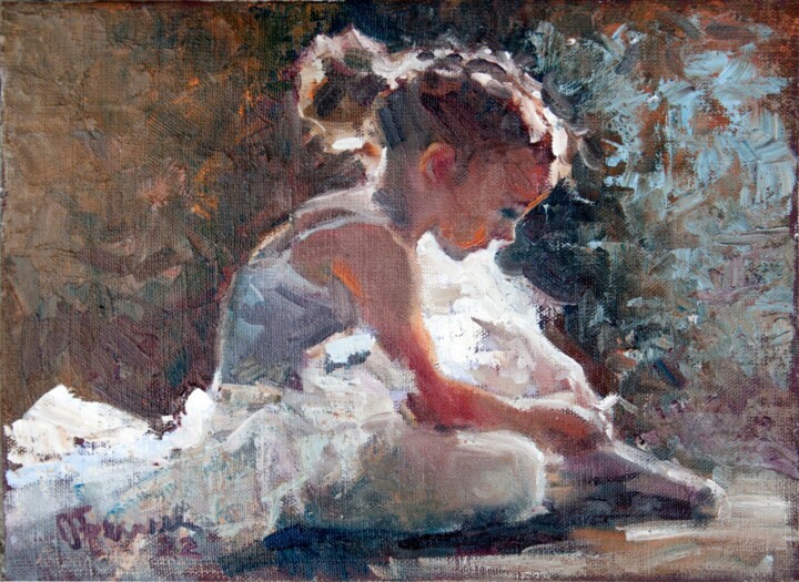 Painting titled "Ballerina №5" by Oksana Begma, Original Artwork, Oil