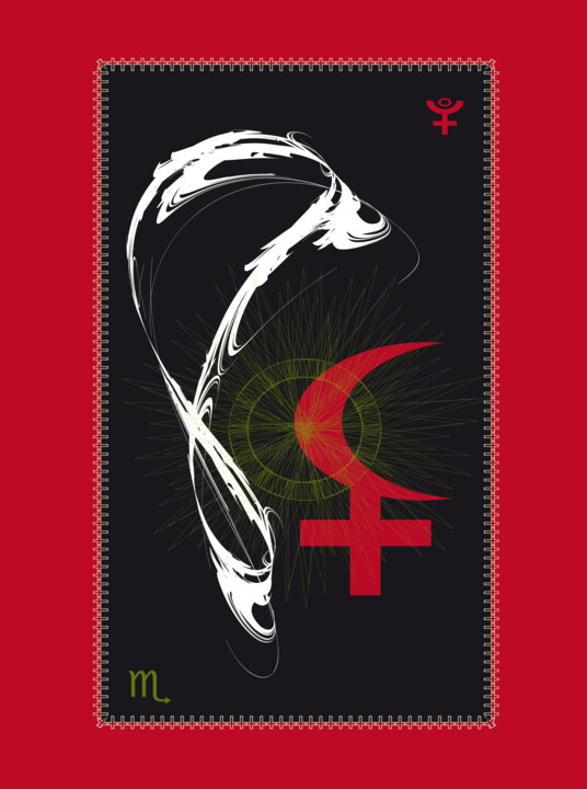 Digital Arts titled "Cobra. Lilith, astr…" by Oksana Budnichenko, Original Artwork, 2D Digital Work
