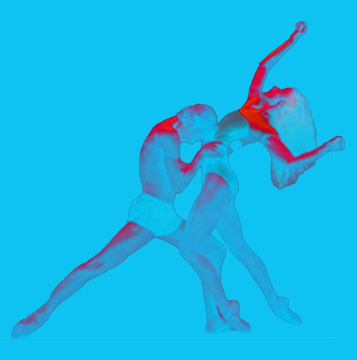 Цифровое искусство под названием "Blue Life 1" - Оксана Чумакова, Подлинное произведение искусства, Цифровой коллаж