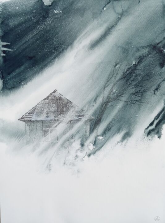 "Winter III" başlıklı Tablo Oksana Duchenchuk tarafından, Orijinal sanat, Suluboya