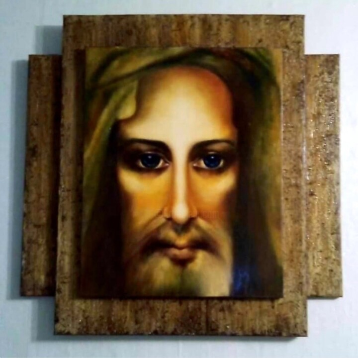 Painting titled "Savior" by Oksana Gareeva, Original Artwork, Oil