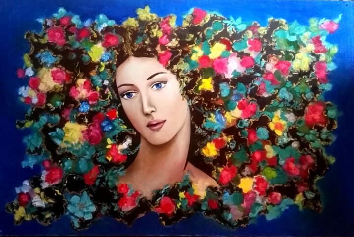 Pittura intitolato "Весна" da Oksana Naumova, Opera d'arte originale, Olio
