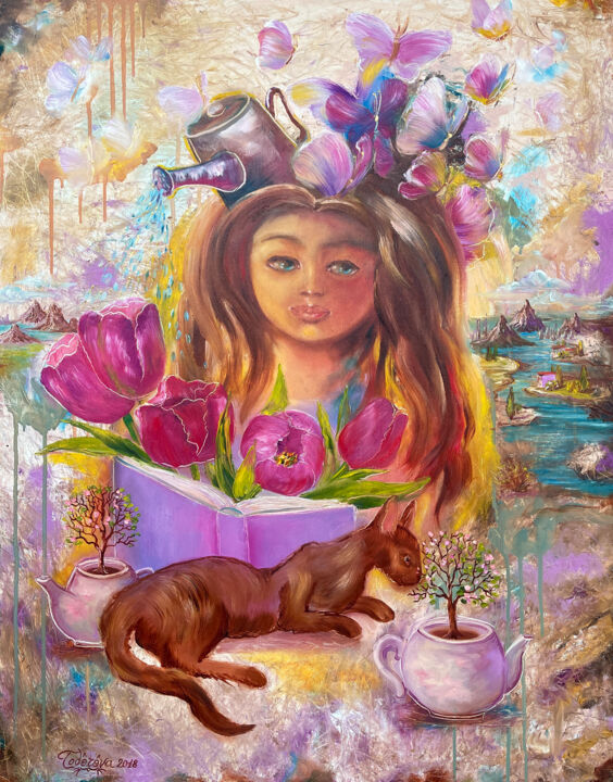 Painting titled "Enchantress" by Oksana Todorova, Original Artwork, Oil