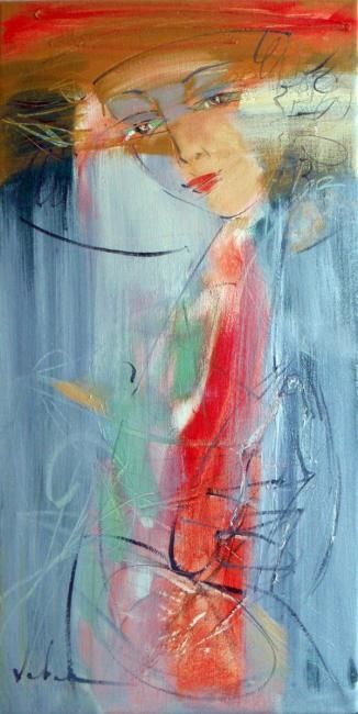Painting titled "Parting with a summ…" by Oksana Veber, Original Artwork, Oil Mounted on Wood Stretcher frame