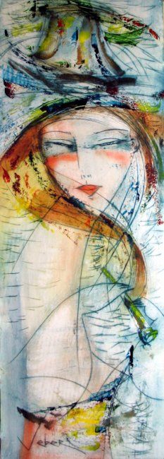 제목이 "2007"인 미술작품 Oksana Veber로, 원작, 기름 나무 들것 프레임에 장착됨