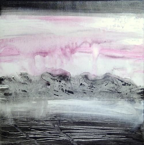 Malarstwo zatytułowany „Waves and sky” autorstwa Oksana Veber, Oryginalna praca, Olej Zamontowany na Drewniana rama noszy
