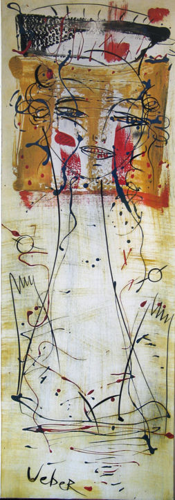 Pintura titulada "100-35-cm-oil-card-…" por Oksana Veber, Obra de arte original, Oleo Montado en Cartulina