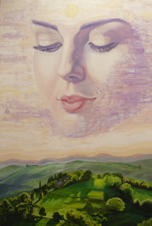 Картина под названием "Live" - Оксана Верстюк, Подлинное произведение искусства, Масло