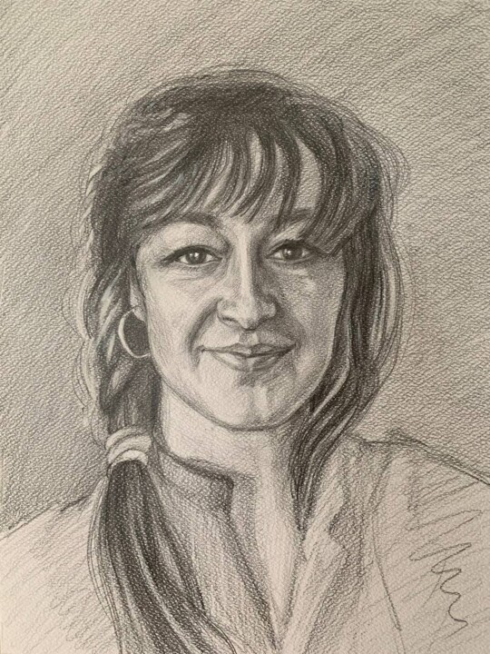 图画 标题为“Автопортрет” 由Оксана Верстюк, 原创艺术品, 铅笔