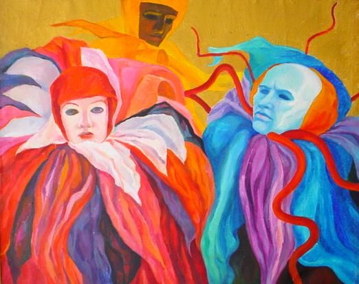 Painting titled "carnevale.jpg" by Lipinsnka Oksana, Original Artwork