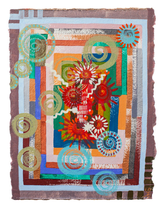Картина под названием "Under the toga of a…" - Ольга Евстигнеева, Подлинное произведение искусства, Акрил