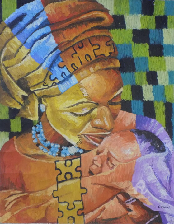 Painting titled "tender-2.jpg" by Olaoluwa Smith, Original Artwork, Acrylic