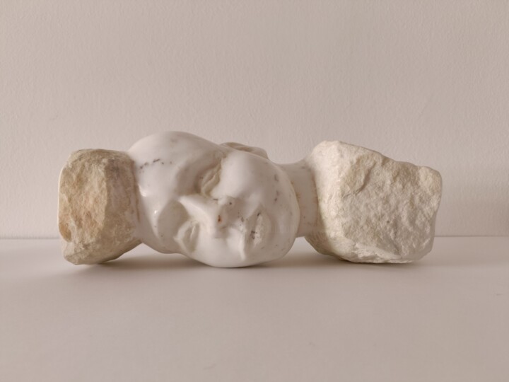 Sculpture intitulée "Il sognatore" par Olatz Intxausti, Œuvre d'art originale, Pierre