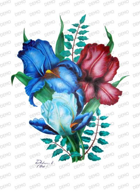 Painting titled "Iris" by Vyacheslav Dohuzya, Original Artwork