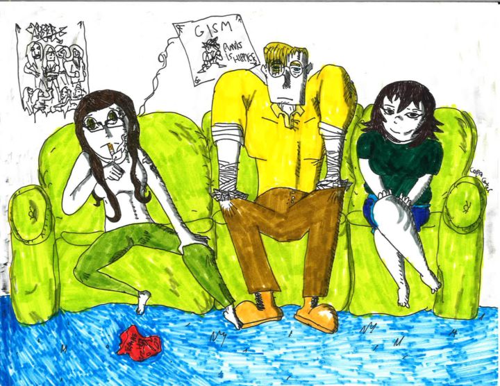 Drawing titled "friend" by Chantal Oldenburg, Original Art, Marker