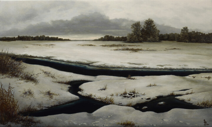 Pittura intitolato "The seasons. Winter" da Oleg Baulin, Opera d'arte originale, Olio