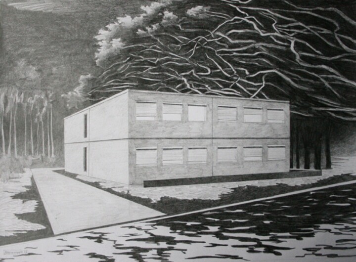 Drawing titled "Container" by Oleg Breininger, Original Artwork, Pencil