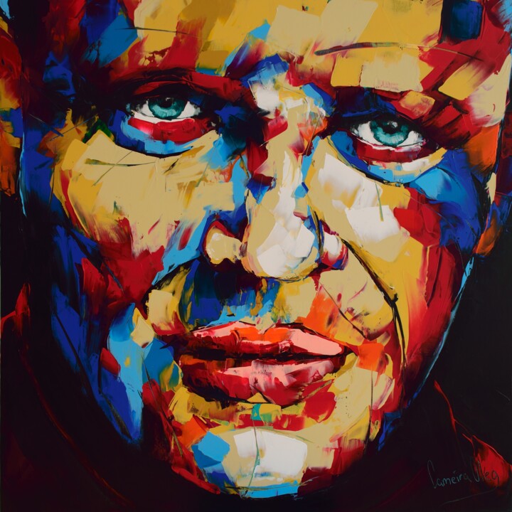 Peinture intitulée "Antony Hopkins" par Oleg Cameira, Œuvre d'art originale, Acrylique