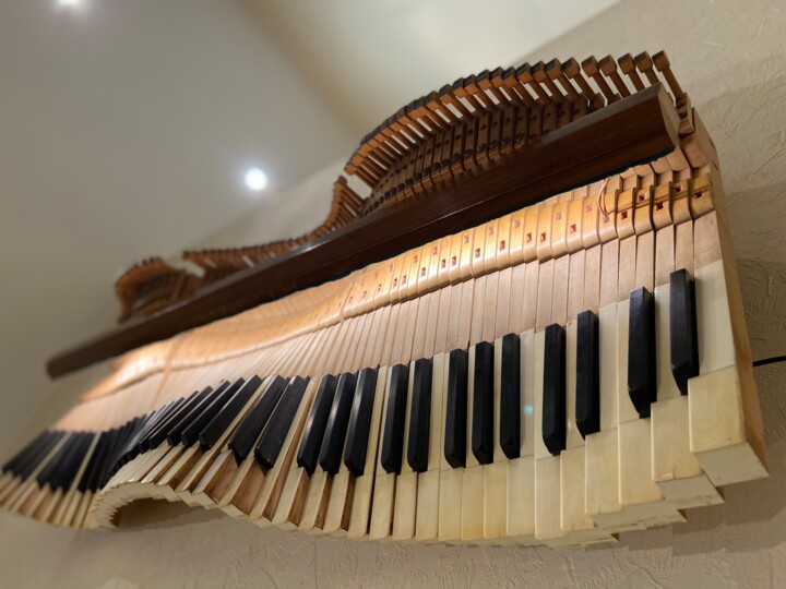 Design titled "Ivory piano wall art" by Oleg Degtyarenko, Original Artwork, Luminaire