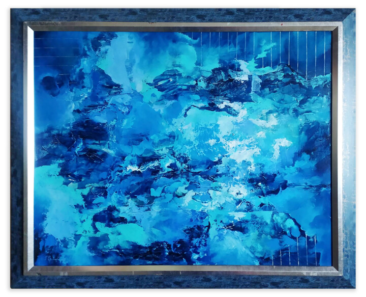 Painting titled "The Red sea, oil pa…" by Oleg Demko, Original Artwork, Oil Mounted on Wood Stretcher frame
