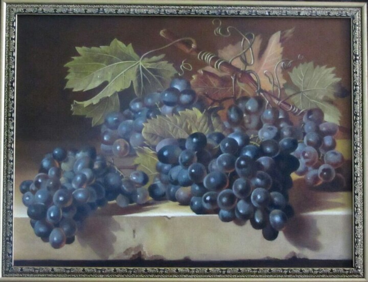 Картина под названием ""Черный виноград"" - Олег Дыдышко, Подлинное произведение искусства, Масло