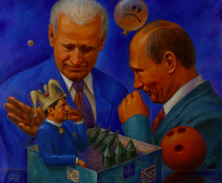 Peinture intitulée "Опасные игры." par Oleg Gavrilov, Œuvre d'art originale, Acrylique
