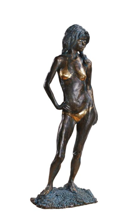 雕塑 标题为“"Pebble" - small br…” 由Oleg Kalashnik, 原创艺术品, 青铜