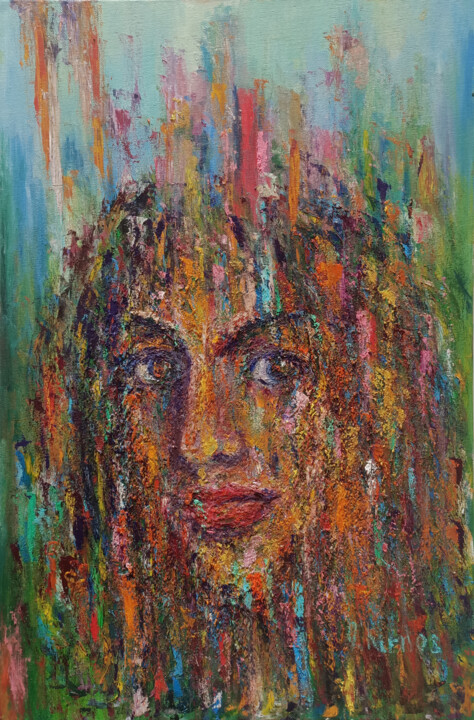 Painting titled "Victoria" by Oleg Kirnos, Original Artwork, Oil