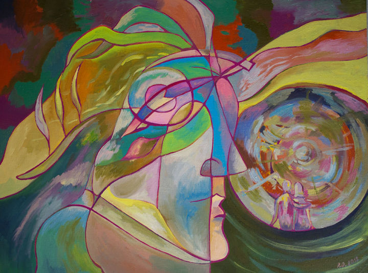 Pintura titulada "Эминесчиана" por Oleg Rubinstein, Obra de arte original, Oleo