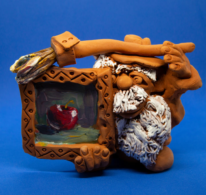 Sculpture titled "Sculpture "The Arti…" by Oleg Sharapanovsky, Original Art, Ceramics