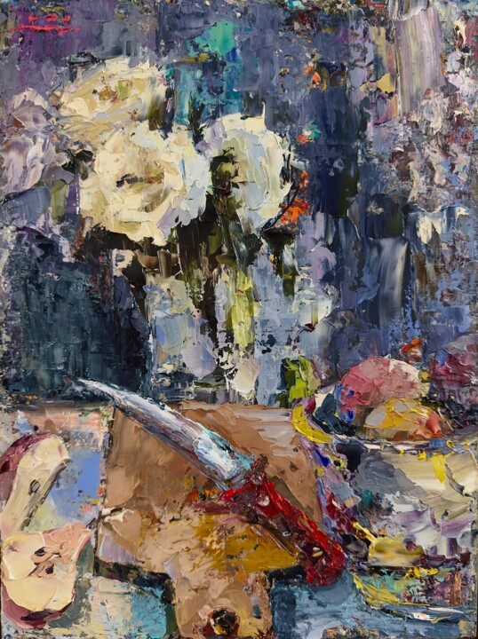 Картина под названием "Taste of Summer" - Oleg Sharapanovsky, Подлинное произведение искусства, Масло Установлен на Деревянн…