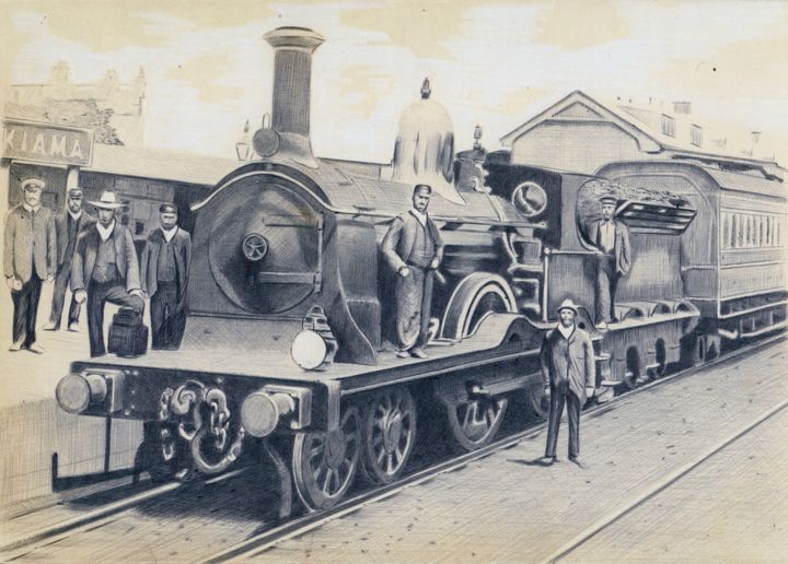 Картина под названием "LNER D-series steam…" - Oleg Kozelskiy, Подлинное произведение искусства, Другой