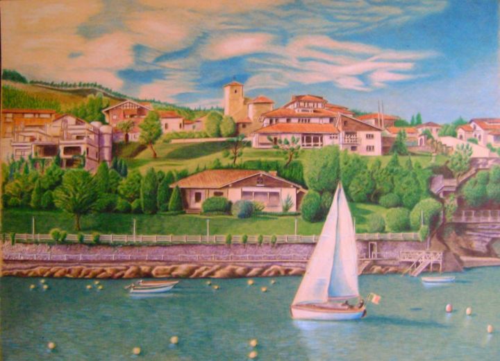 Картина под названием "coast of Italy" - Oleg Kozelskiy, Подлинное произведение искусства, Другой