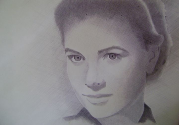 Drawing titled "Grace Kelly" by Oleg Kozelskiy, Original Artwork, Other