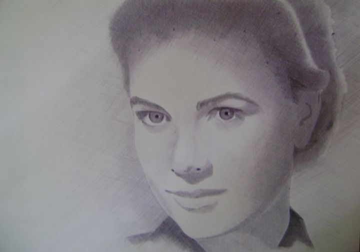 Disegno intitolato "Grace Kelly" da Oleg Kozelskiy, Opera d'arte originale, Altro