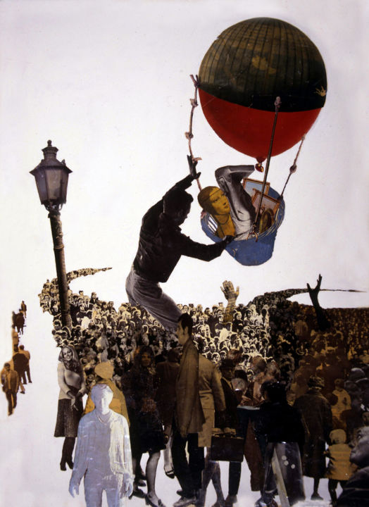 Collagen mit dem Titel "CULTURE IN MASSES" von Oleg Grachev, Original-Kunstwerk
