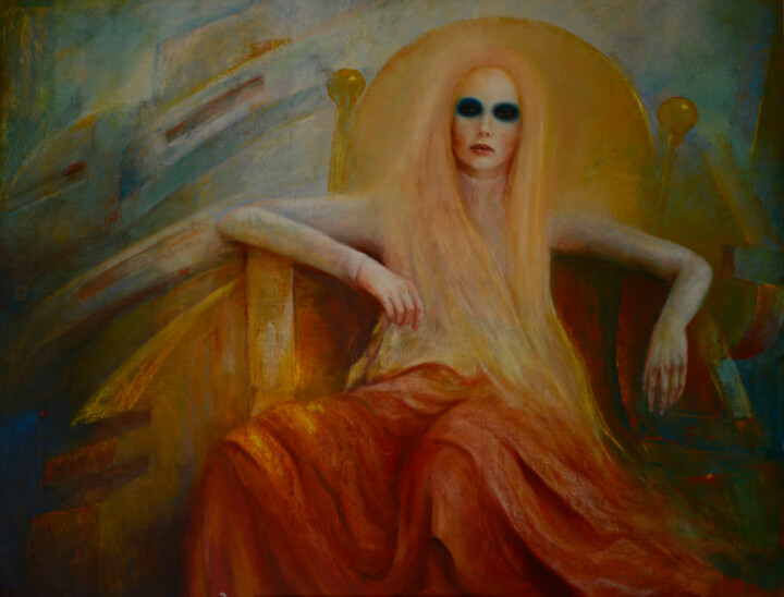 Pintura intitulada "Pinky Girl" por Oleg Radvan, Obras de arte originais, Óleo