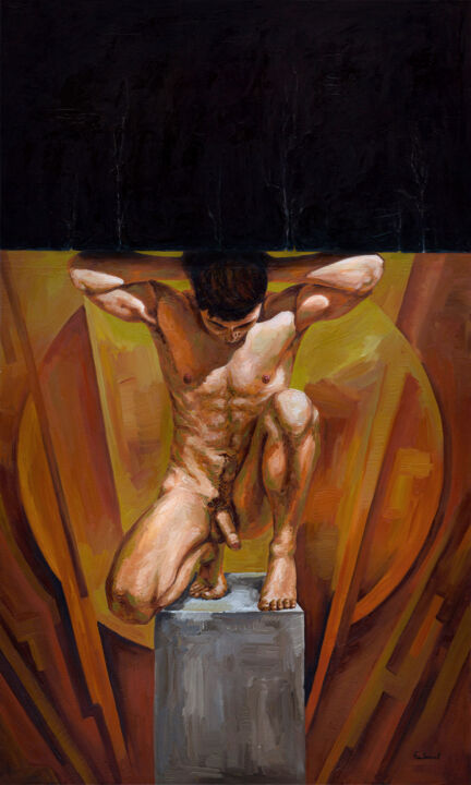 Painting titled "Oleksandr Balbyshev…" by Oleksandr Balbyshev, Original Artwork, Oil Mounted on Wood Stretcher frame