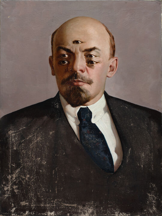 Oleksandr Balbyshev "His Eyes Follow You, Peinture par Oleksandr