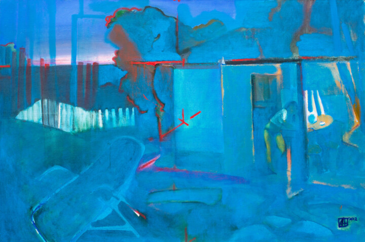 Картина под названием "The atmosphere of d…" - Oleksandr Belianskyi, Подлинное произведение искусства, Масло