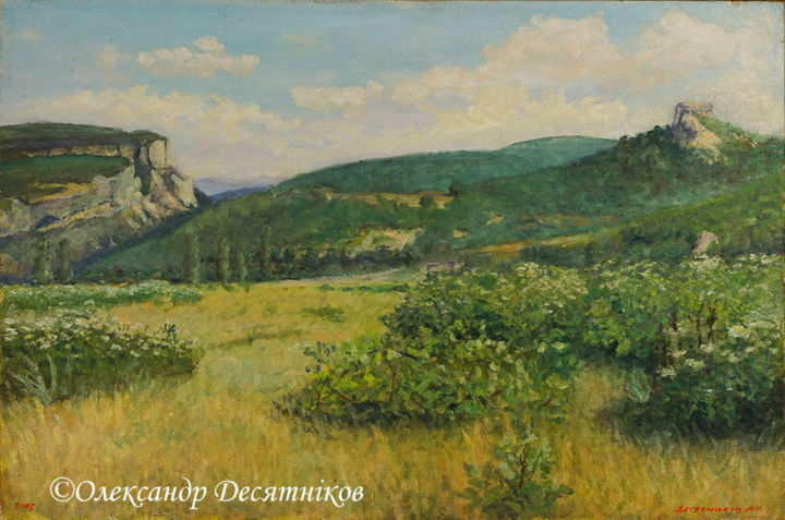 Malerei mit dem Titel "Belbeck canyon. Cri…" von Oleksandr Desiatnikov, Original-Kunstwerk, Öl
