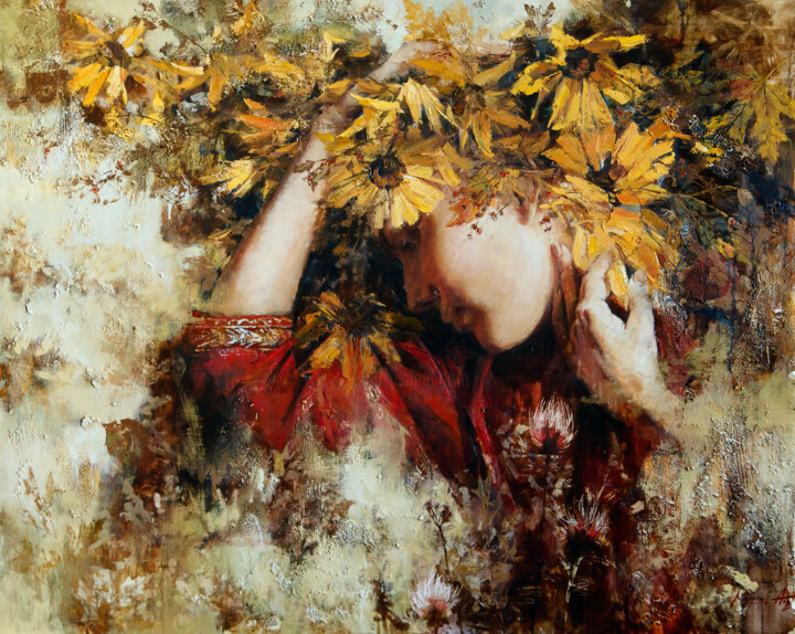 Malarstwo zatytułowany „Autumn Septembr” autorstwa Oleksandr Korol, Oryginalna praca, Olej