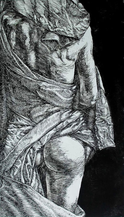 Incisioni, stampe intitolato "Virginity" da Oleksandra Voronina, Opera d'arte originale, Acquaforte