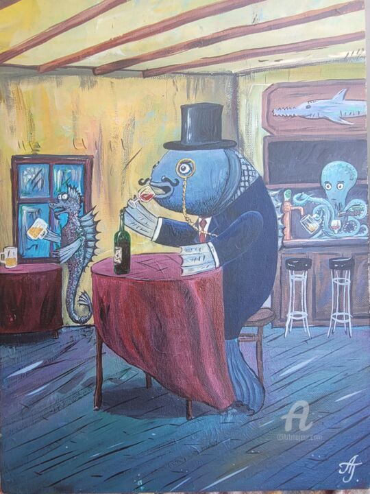 Картина под названием "Rib Saw" - Oleksiy Hryhorets', Подлинное произведение искусства, Акрил