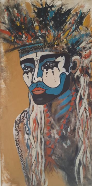 Peinture intitulée "Il irait bien au de…" par Anne Marie Oleksy, Œuvre d'art originale, Acrylique